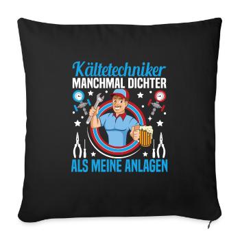 Kältesystemmonteur Klimatechnik Werkzeug - Sofakissenbezug 45 x 45 cm - Schwarz - Vorne