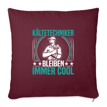 Ajusteur de systèmes de réfrigération Artisan frigoriste pour - Housse de coussin décorative 45 x 45 cm - bordeaux - Devant