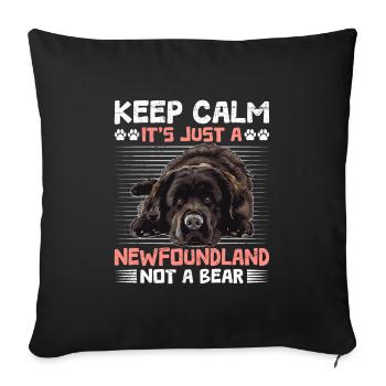 Terre-Neuve-et-Labrador RESTEZ AU FRAIS SANS GRIZZLI SEULEMENT - Housse de coussin décorative 45 x 45 cm - noir - Devant