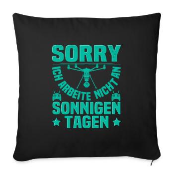 Drone Racing Pilot Drohnenfliegen für Drohnenpilot - Sofakissenbezug 45 x 45 cm - Schwarz - Vorne