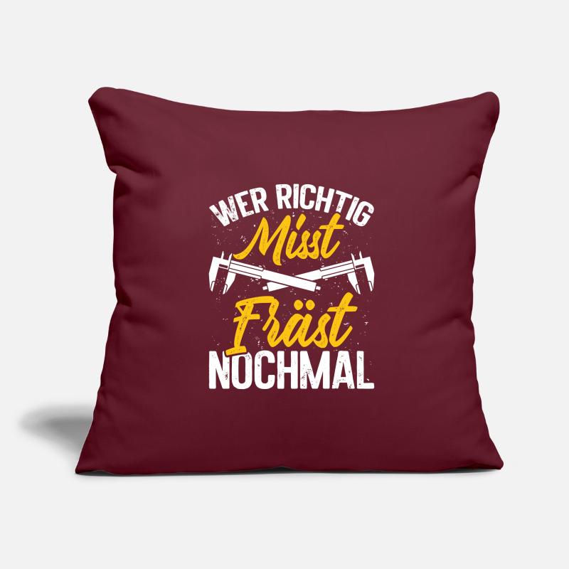 Cutting machine operator profession Master machinist CNC Sofa pillowcase 17,3'' x 17,3'' (45 x 45 cm)