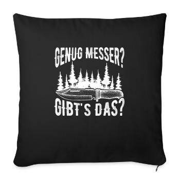Bushcrafting Camping Bushcraft Knife Bushcrafter - Sofa pillowcase 17,3'' x 17,3'' (45 x 45 cm) - black - Front