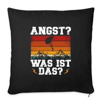 Parachute Skydiving Accessories - Sofa pillowcase 17,3'' x 17,3'' (45 x 45 cm) - black - Front