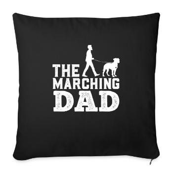 Deutscher Boxer Besitzer THE MARCHING DAD Lustiges - Sofakissenbezug 45 x 45 cm - Schwarz - Vorne