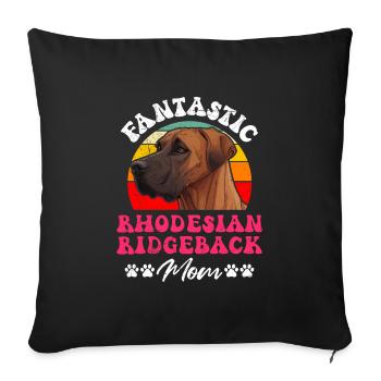 Ridgeback FANTASTIC RHODESIAN RIDGEBACK MOM - Sofakissenbezug 45 x 45 cm - Schwarz - Vorne