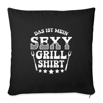 Griller C'est ma chemise de grill sexy, maître du grill - Housse de coussin décorative 45 x 45 cm - noir - Devant