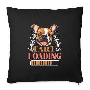 Bouledogue français Drôle PET CHARGEMENT - Housse de coussin décorative 45 x 45 cm - noir - Devant