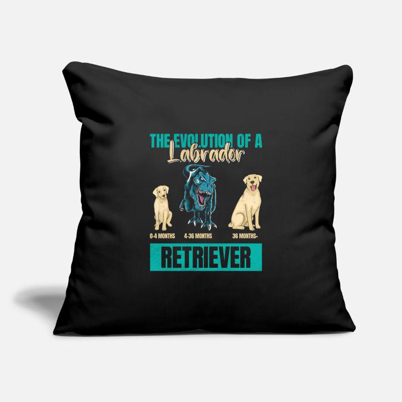 EVOLUTION D’UN PROPRIÉTAIRE DE LABRADOR RETRIEVER Housse de coussin décorative 45 x 45 cm