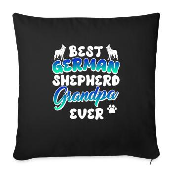 Deutscher Schäferhund BEST GERMAN SHEPHERD - Sofa pillowcase 17,3'' x 17,3'' (45 x 45 cm) - black - Front