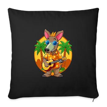 Lunettes de soleil de plage d’été de dessin animé Aardvark drôle - Housse de coussin décorative 45 x 45 cm - noir - Devant