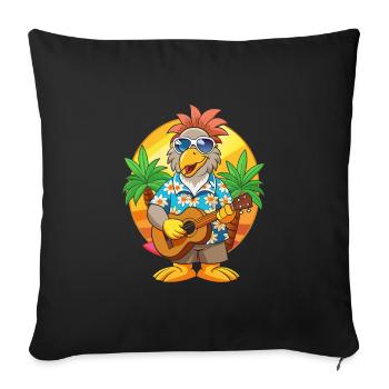 Funny Eagle Cartoon Summer Beach Lunettes de soleil guitare - Housse de coussin décorative 45 x 45 cm - noir - Devant