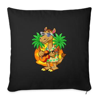 Lustige Kamel Cartoon Sommer Strand Sonnenbrille Gitarre - Sofakissenbezug 45 x 45 cm - Schwarz - Vorne