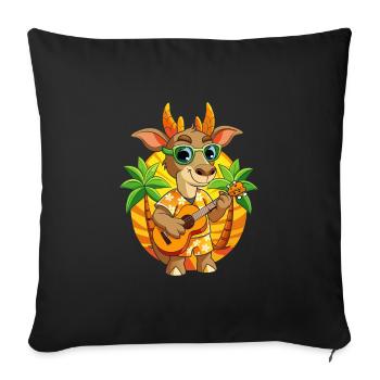 Lunettes de soleil de plage d’été de dessin animé drôle d’antilope - Housse de coussin décorative 45 x 45 cm - noir - Devant