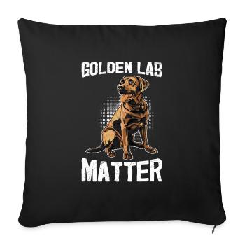 Golden Labrador GOLDEN LAB MATTER Labrador - Housse de coussin décorative 45 x 45 cm - noir - Devant