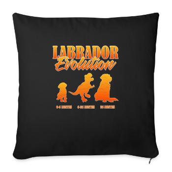 LABRADOR EVOLUTION Labrador Owner Funny - Sofa pillowcase 17,3'' x 17,3'' (45 x 45 cm) - black - Front