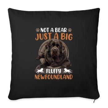Chien Terre-Neuve PAS D’OURS, JUSTE UN GROS - Housse de coussin décorative 45 x 45 cm - noir - Devant