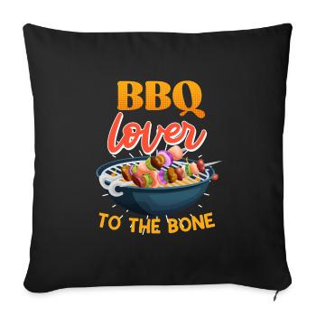 BBQ LOVER Grill d’amateur de viande Master Hot - Housse de coussin décorative 45 x 45 cm - noir - Devant
