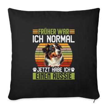 Berger australien ANCIENNEMENT NORMAL MAINTENANT AUSTRALIEN - Housse de coussin décorative 45 x 45 cm - noir - Devant