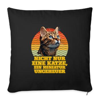 Chat du Bengale PAS SEULEMENT UNE MINIATURE DE CHAT - Housse de coussin décorative 45 x 45 cm - noir - Devant
