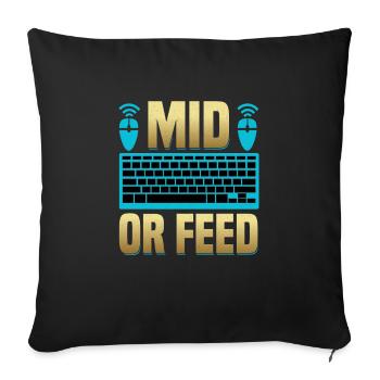 Video Game Gaming Headset PC Gamer Gaming PC - Sofa pillowcase 17,3'' x 17,3'' (45 x 45 cm) - black - Front