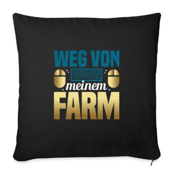 PC Gaming Keyboard Headset PC Gamer Videogamer - Sofa pillowcase 17,3'' x 17,3'' (45 x 45 cm) - black - Front