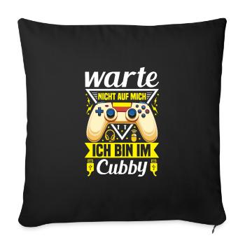 Jeu vidéo Gaming Controller Casque Gamer Gamer - Housse de coussin décorative 45 x 45 cm - noir - Devant