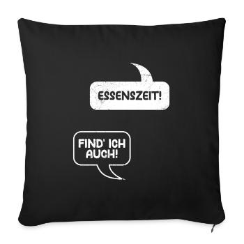 Soon mom FIND MEAL TIME TOO! Baby - Sofa pillowcase 17,3'' x 17,3'' (45 x 45 cm) - black - Front