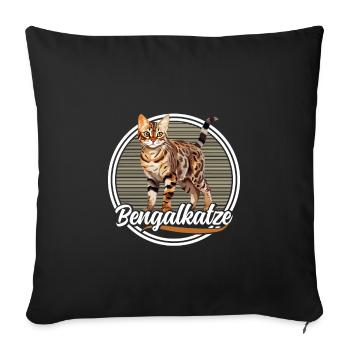 Bengal Cat Lover Bengal Cat Owner Bengal - Housse de coussin décorative 45 x 45 cm - noir - Devant