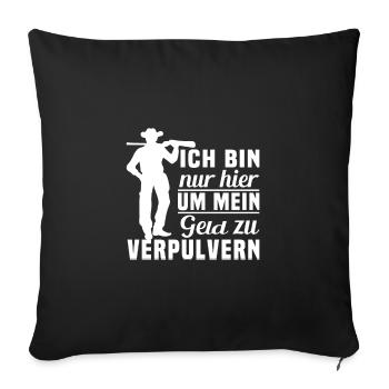Le tireur sportif Schussraining pour le club de tir - Housse de coussin décorative 45 x 45 cm - noir - Devant