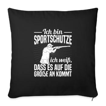 Festival de tir sportif Festival de tir sur cible - Housse de coussin décorative 45 x 45 cm - noir - Devant
