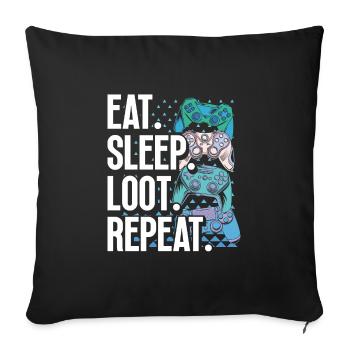 Gaming Stuff Video Game Gamer Gaming Video Games - Sofa pillowcase 17,3'' x 17,3'' (45 x 45 cm) - black - Front