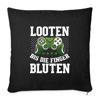 Gaming PC Zocken Headset Gaming Controller Monitor - Sofa pillowcase 17,3'' x 17,3'' (45 x 45 cm) - black - Front