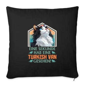 Fourgon turc UNE SECONDE AVOIR UN VAN TURC - Housse de coussin décorative 45 x 45 cm - noir - Devant
