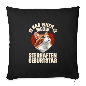 Turc Van Lover HAVE A MIAOUL STERIOUS - Housse de coussin décorative 45 x 45 cm - noir - Devant