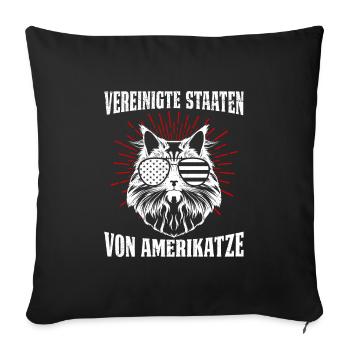 ÉTATS-UNIS D’AMÉRIQUETZE Funny USA - Housse de coussin décorative 45 x 45 cm - noir - Devant