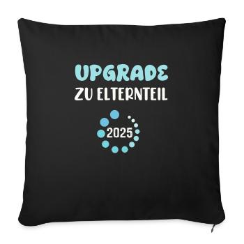UPGRADE TO PARENT Pregnant Expectant Mothers - Sofa pillowcase 17,3'' x 17,3'' (45 x 45 cm) - black - Front