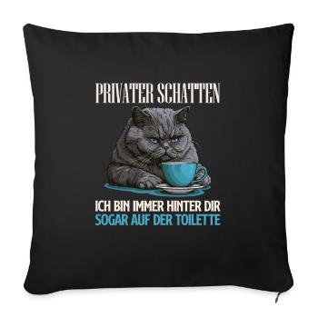 British Shorthair PRIVATE SHADE Funny - Sofa pillowcase 17,3'' x 17,3'' (45 x 45 cm) - black - Front