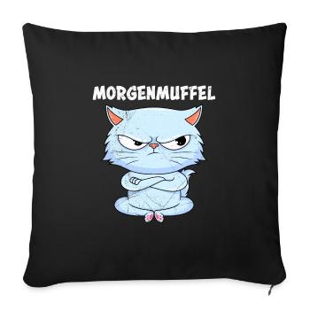 Persian Cats Funny MORNING POUCH Cat Owner - Sofa pillowcase 17,3'' x 17,3'' (45 x 45 cm) - black - Front