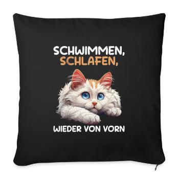 Turc de Van NAGER DORMIR ENCORE UNE FOIS - Housse de coussin décorative 45 x 45 cm - noir - Devant