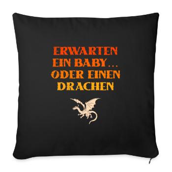 Pregnancy Dad EXPECTING A BABY OR - Sofa pillowcase 17,3'' x 17,3'' (45 x 45 cm) - black - Front