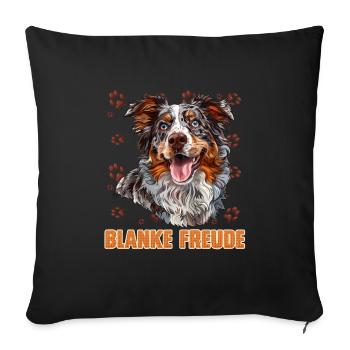 Berger australien BLANK JOY Aussie - Housse de coussin décorative 45 x 45 cm - noir - Devant