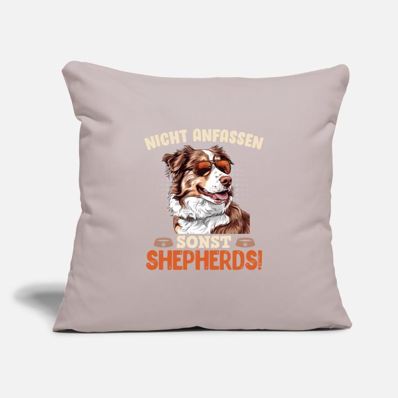 Aussie NICHT ANFASSEN SONST SHEPHERDS Lustiges Sofakissenbezug 45 x 45 cm