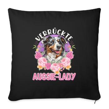 Berger Australien CRAZY AUSSIE LADY Fleurs - Housse de coussin décorative 45 x 45 cm - noir - Devant
