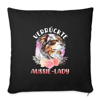 Berger Australien CRAZY AUSSIE LADY Fleurs - Housse de coussin décorative 45 x 45 cm - noir - Devant