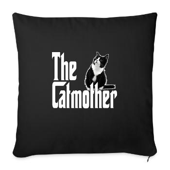 Cat Mom The Catmother Crazy Cat Mother Kitty Mommy - Sofa pillowcase 17,3'' x 17,3'' (45 x 45 cm) - black - Front