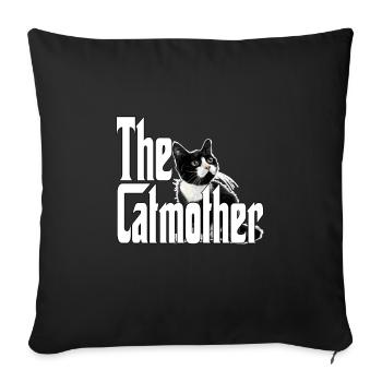 Cat Mom The Catmother Crazy Cat Mother Kitty Mommy - Sofa pillowcase 17,3'' x 17,3'' (45 x 45 cm) - black - Front