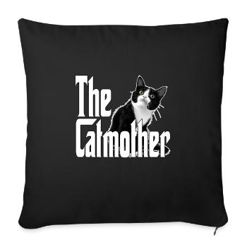 Cat Mom The Catmother Crazy Cat Mother Kitty Mommy - Sofa pillowcase 17,3'' x 17,3'' (45 x 45 cm) - black - Front