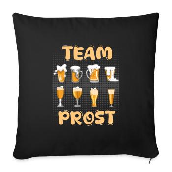 Beer Team Cheers Beer Friends Beer Drinkers Bavaria - Sofa pillowcase 17,3'' x 17,3'' (45 x 45 cm) - black - Front