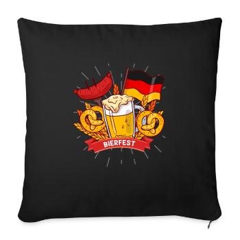 Bavarian Beer Festival Bavarian Folk Festival - Sofa pillowcase 17,3'' x 17,3'' (45 x 45 cm) - black - Front