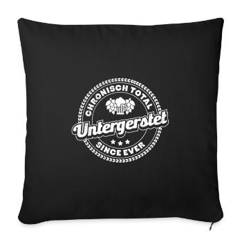 Bière de tente de bière totalement sous-envahie - Housse de coussin décorative 45 x 45 cm - noir - Devant